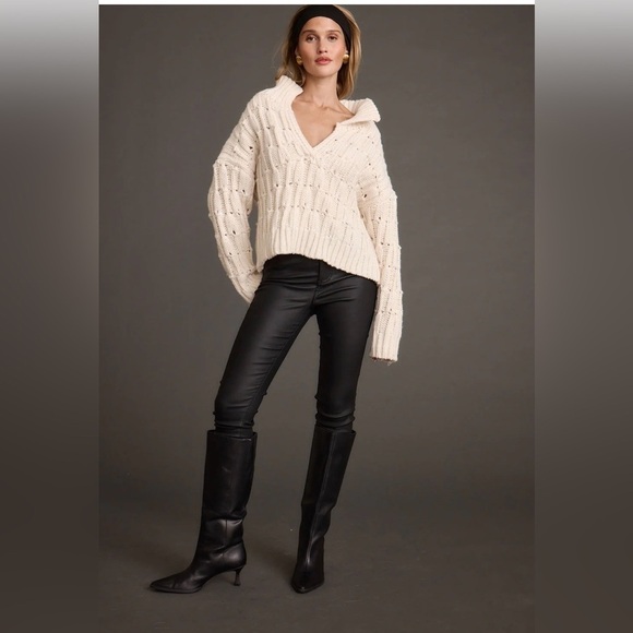 12th Tribe Sweaters - Cream Cable Knit Sweater
